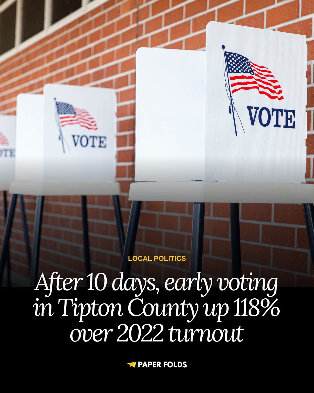 Tipton County early voting up 118% over 2022 ahead of Aug. 6 primary