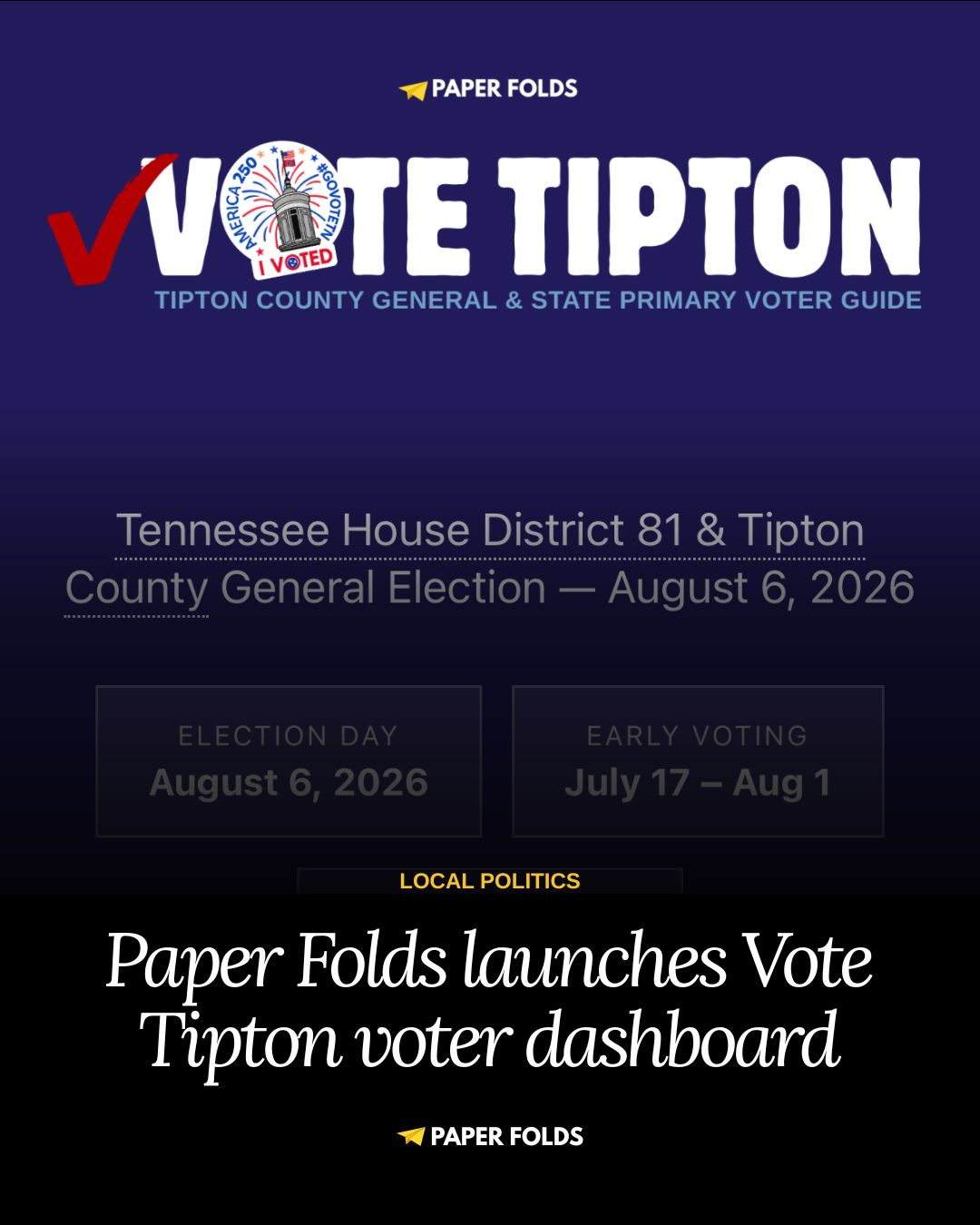 Paper Folds News launches Vote Tipton, an interactive guide to the August Election