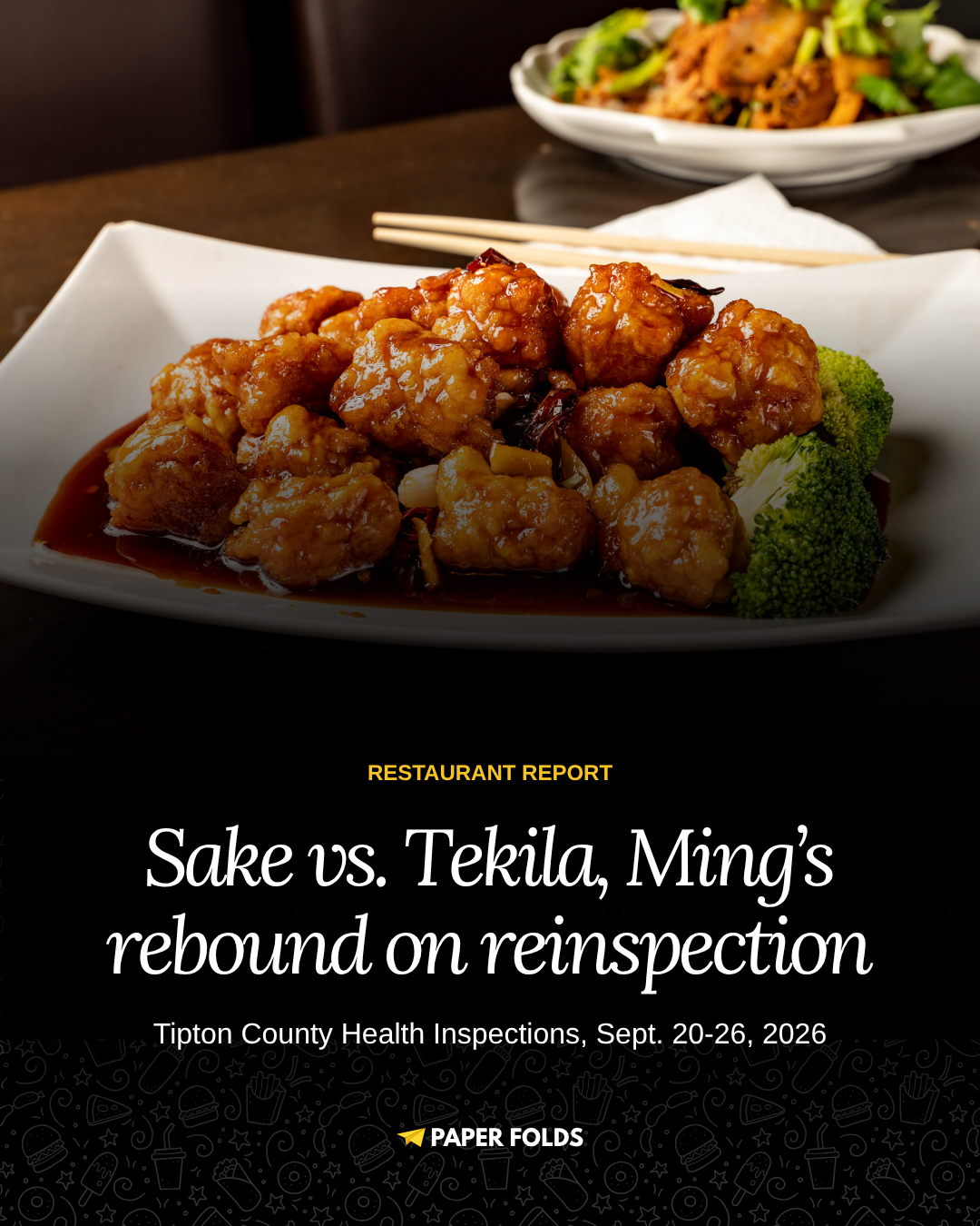 Sake vs. Tekila, Ming’s rebound during re-inspection: Tipton County Restaurant Inspections, Sept. 20-26, 2026